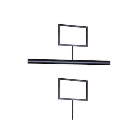 Amko 1.5 x 7 in. Pipeline Grey Metal Sign Holder PL-SH57